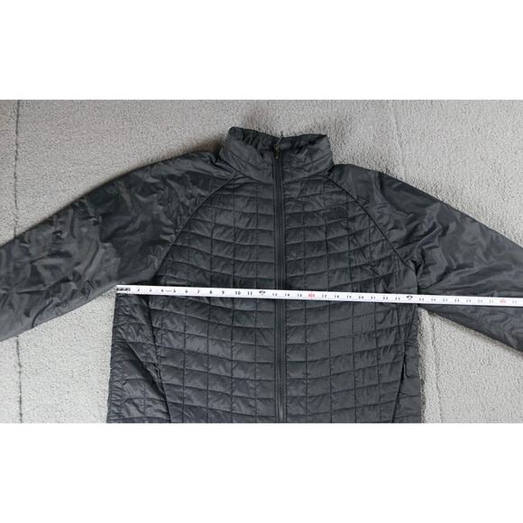 The North Face Puffer Mens XXL Gray Quilted Thermoball Smooth Sleeves Zip Up - Picture 5 of 10